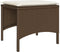 vidaXL - Tuinbank - 2-zits - met - tafel - en - voetenbanken - poly - rattan - bruin