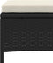 vidaXL - Tuinbank - 2-zits - met - tafel - en - voetenbanken - poly - rattan - zwart