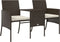 vidaXL - Tuinbank - 2-zits - met - tafel - en - voetenbanken - poly - rattan - bruin