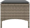 vidaXL - Tuinbank - 2-zits - met - tafel - en - voetenbanken - poly - rattan - grijs