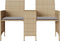 vidaXL - Tuinbank - 2-zits - met - tafel - en - voetenbanken - poly - rattan - beige