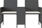 vidaXL - Tuinbank - 2-zits - met - tafel - en - voetenbanken - poly - rattan - zwart