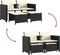 vidaXL - Tuinbank - 2-zits - met - tafel - en - voetenbanken - poly - rattan - zwart