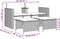 vidaXL - Tuinbank - 2-zits - met - tafel - en - voetenbanken - poly - rattan - bruin
