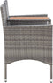 vidaXL - Tuinbank - 2-zits - met - tafeltje - 143 - cm - poly - rattan - grijs