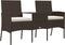 vidaXL - Tuinbank - 2-zits - met - tafeltje - poly - rattan - bruin