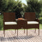 vidaXL - Tuinbank - 2-zits - met - tafeltje - poly - rattan - bruin