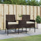 vidaXL - Tuinbank - 2-zits - met - tafeltje - poly - rattan - bruin