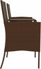 vidaXL - Tuinbank - 2-zits - met - tafeltje - poly - rattan - bruin