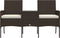 vidaXL - Tuinbank - 2-zits - met - tafeltje - poly - rattan - bruin