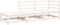 vidaXL - Tuinbank - 2-zits - met - voetenbank - massief - grenenhout - wit