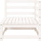 vidaXL - Tuinbank - 2-zits - met - voetenbank - massief - grenenhout - wit