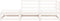 vidaXL - Tuinbank - 2-zits - met - voetenbank - massief - grenenhout - wit