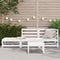 vidaXL - Tuinbank - 2-zits - met - voetenbank - massief - grenenhout - wit