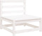 vidaXL - Tuinbank - 2-zits - met - voetenbank - massief - grenenhout - wit
