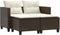 vidaXL - Tuinbank - 2-zits - met - voetenbanken - poly - rattan - bruin