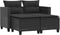 vidaXL - Tuinbank - 2-zits - met - voetenbanken - poly - rattan - zwart
