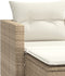 vidaXL - Tuinbank - 2-zits - met - voetenbanken - poly - rattan - beige