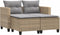 vidaXL - Tuinbank - 2-zits - met - voetenbanken - poly - rattan - beige