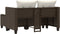 vidaXL - Tuinbank - 2-zits - met - voetenbanken - poly - rattan - bruin