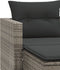 vidaXL - Tuinbank - 2-zits - met - voetenbanken - poly - rattan - grijs