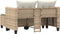 vidaXL - Tuinbank - 2-zits - met - voetenbanken - poly - rattan - beige