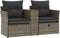 vidaXL - Tuinbank - 2-zits - met - voetenbanken - poly - rattan - grijs