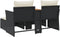 vidaXL - Tuinbank - 2-zits - met - voetenbanken - poly - rattan - zwart