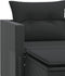 vidaXL - Tuinbank - 2-zits - met - voetenbanken - poly - rattan - zwart