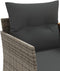 vidaXL - Tuinbank - 2-zits - met - voetenbanken - poly - rattan - grijs