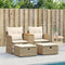 vidaXL - Tuinbank - 2-zits - met - voetenbanken - poly - rattan - beige