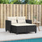 vidaXL - Tuinbank - 2-zits - met - voetenbanken - poly - rattan - zwart