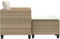 vidaXL - Tuinbank - 2-zits - met - voetenbanken - poly - rattan - beige