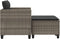 vidaXL - Tuinbank - 2-zits - met - voetenbanken - poly - rattan - grijs