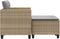 vidaXL - Tuinbank - 2-zits - met - voetenbanken - poly - rattan - beige