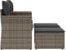 vidaXL - Tuinbank - 2-zits - met - voetenbanken - poly - rattan - grijs