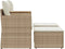 vidaXL - Tuinbank - 2-zits - met - voetenbanken - poly - rattan - beige