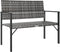 vidaXL - Tuinbank - 2-zits - poly - rattan - grijs