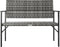 vidaXL - Tuinbank - 2-zits - poly - rattan - grijs