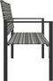 vidaXL - Tuinbank - 2-zits - poly - rattan - grijs