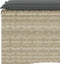 vidaXL - Tuinbank - 2-zits - tafel - en - voetenbanken - poly - rattan - lichtgrijs