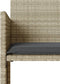 vidaXL - Tuinbank - 2-zits - tafel - en - voetenbanken - poly - rattan - lichtgrijs