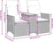 vidaXL - Tuinbank - 2-zits - verstelbaar - met - tafel - poly - rattan - beige