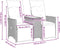 vidaXL - Tuinbank - 2-zits - verstelbaar - met - tafel - poly - rattan - beige