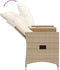 vidaXL - Tuinbank - 2-zits - verstelbaar - met - tafel - poly - rattan - beige