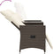 vidaXL - Tuinbank - 2-zits - verstelbaar - met - tafel - poly - rattan - bruin