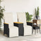 vidaXL - Tuinbank - 2-zits - verstelbaar - met - tafel - poly - rattan - zwart