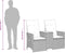 vidaXL - Tuinbank - 2-zits - verstelbaar - met - tafel - poly - rattan - zwart