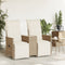 vidaXL - Tuinbank - 2-zits - verstelbaar - met - tafel - poly - rattan - beige