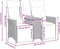 vidaXL - Tuinbank - 2-zits - verstelbaar - met - tafel - poly - rattan - zwart